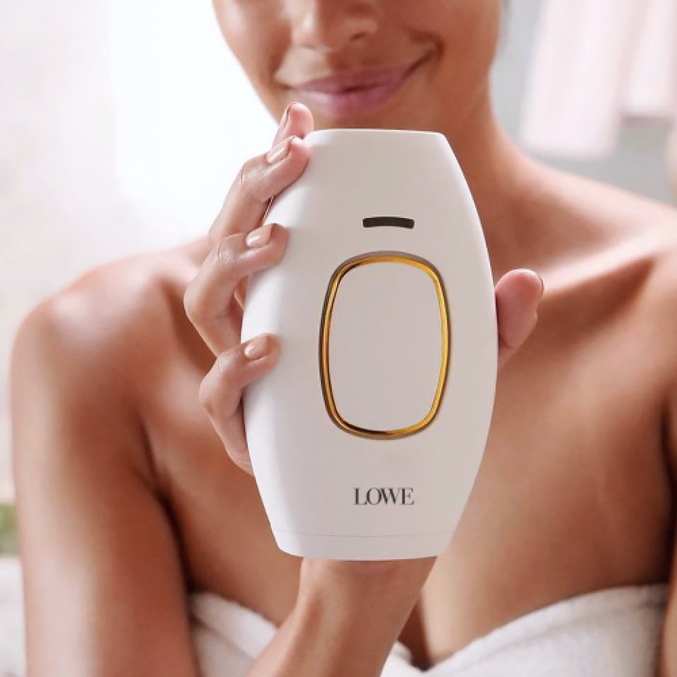 LoweSkin IPL laser epilator for painless whole-body permanent hair removal and smooth skin at home